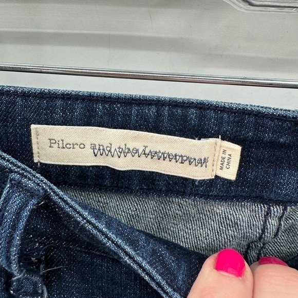 NWT PILCRO AND THE LETTERPRESS 32 Slim boyfriend sequined floral stretch jean - Picture 8 of 13